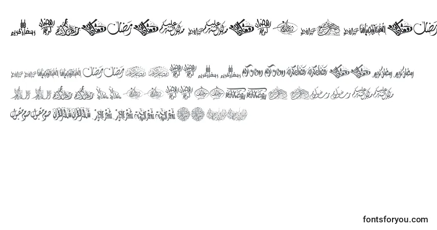 Шрифт FelicitationArabicRamadan – алфавит, цифры, специальные символы