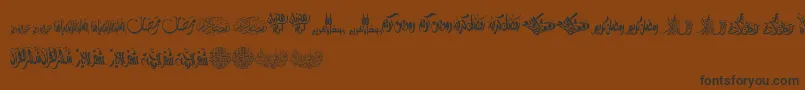 FelicitationArabicRamadan Font – Black Fonts on Brown Background