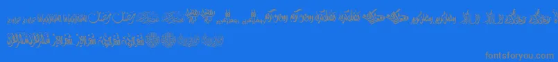 FelicitationArabicRamadan Font – Gray Fonts on Blue Background