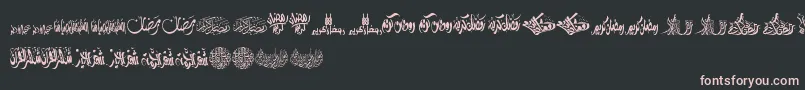 FelicitationArabicRamadan Font – Pink Fonts on Black Background