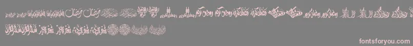 FelicitationArabicRamadan-Schriftart – Rosa Schriften auf grauem Hintergrund