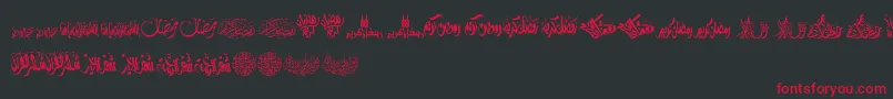 Więcej informacji o czcionce FelicitationArabicRamadan Czcionka FelicitationArabicRamadan – czerwone czcionki na czarnym tle