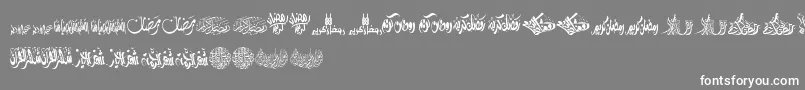 FelicitationArabicRamadan Font – White Fonts on Gray Background