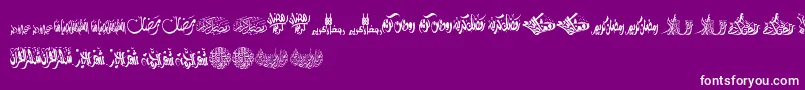 FelicitationArabicRamadan Font – White Fonts on Purple Background