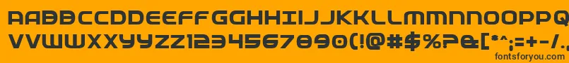 Fedservicebold Font – Black Fonts on Orange Background