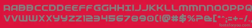 Fedservicebold Font – Gray Fonts on Red Background