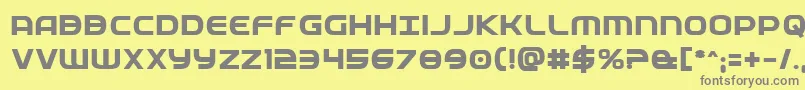 Fedservicebold Font – Gray Fonts on Yellow Background