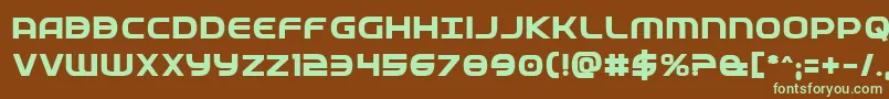 Fedservicebold Font – Green Fonts on Brown Background