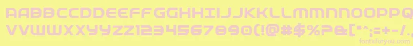 Fedservicebold Font – Pink Fonts on Yellow Background