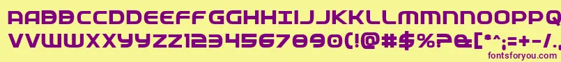 Fedservicebold Font – Purple Fonts on Yellow Background