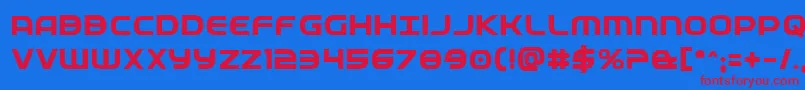 Fedservicebold Font – Red Fonts on Blue Background