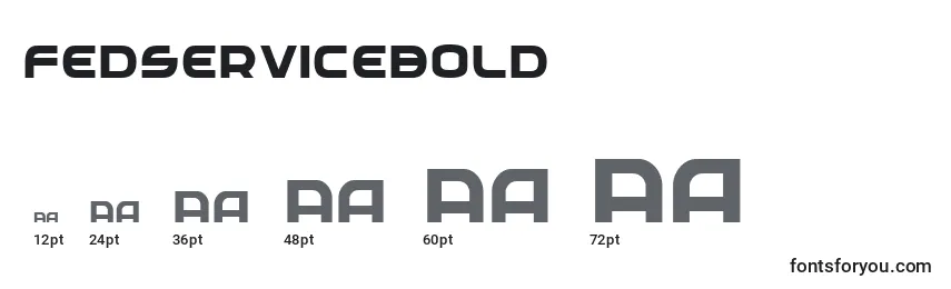 Размеры шрифта Fedservicebold