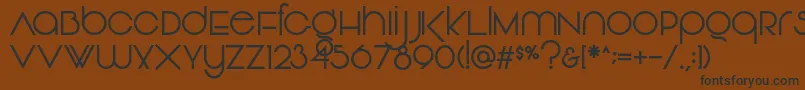 Vonique92Regular Font – Black Fonts on Brown Background