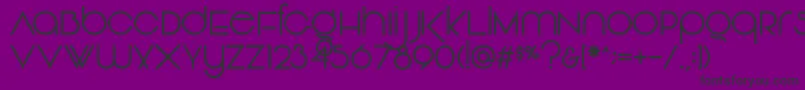 Vonique92Regular Font – Black Fonts on Purple Background