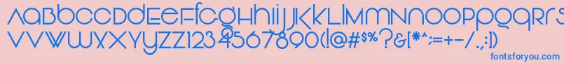Vonique92Regular Font – Blue Fonts on Pink Background