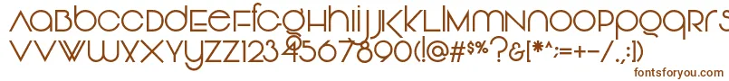 Vonique92Regular-Schriftart – Braune Schriften auf weißem Hintergrund