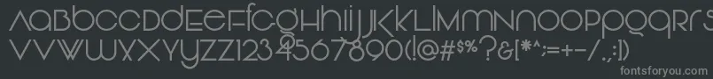 Fonte Vonique92Regular – fontes cinzas em um fundo preto