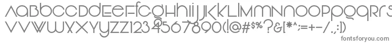 Vonique92Regular-fontti – harmaat kirjasimet valkoisella taustalla
