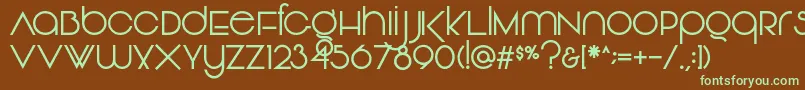 Vonique92Regular Font – Green Fonts on Brown Background