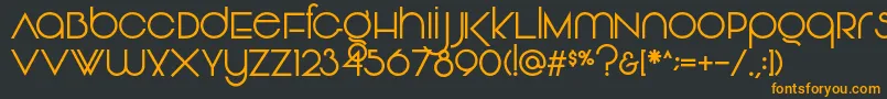 Vonique92Regular Font – Orange Fonts on Black Background