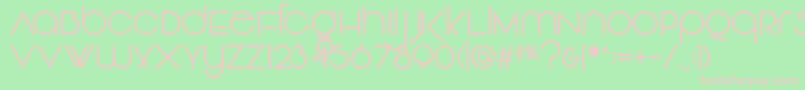 Vonique92Regular Font – Pink Fonts on Green Background