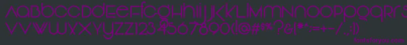 Vonique92Regular Font – Purple Fonts on Black Background