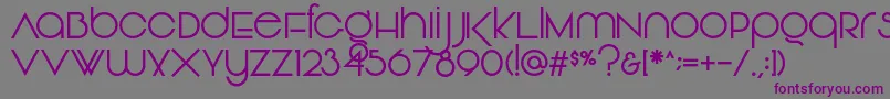 フォントVonique92Regular – 紫色のフォント、灰色の背景