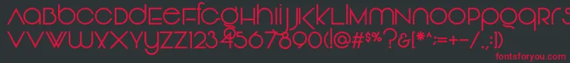 Vonique92Regular Font – Red Fonts on Black Background