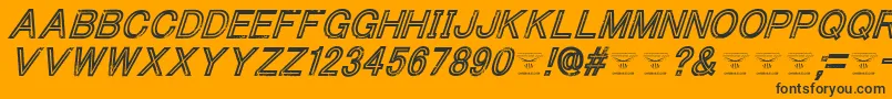 ThacoolkidzItalic Font – Black Fonts on Orange Background