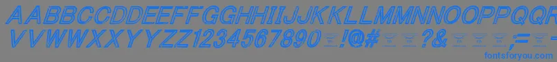 Шрифт ThacoolkidzItalic – синие шрифты на сером фоне