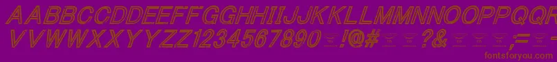 ThacoolkidzItalic Font – Brown Fonts on Purple Background