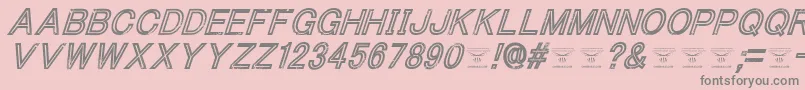 ThacoolkidzItalic Font – Gray Fonts on Pink Background