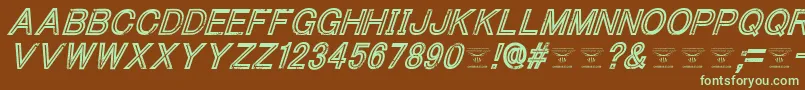 ThacoolkidzItalic Font – Green Fonts on Brown Background