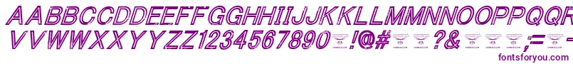 Czcionka ThacoolkidzItalic – fioletowe czcionki
