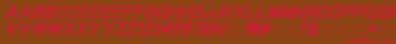 ThacoolkidzItalic Font – Red Fonts on Brown Background