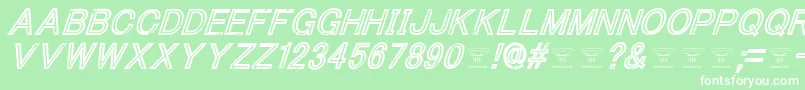 ThacoolkidzItalic Font – White Fonts on Green Background
