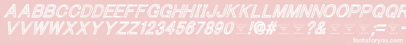 Шрифт ThacoolkidzItalic – белые шрифты на розовом фоне