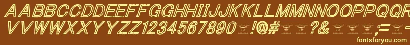 ThacoolkidzItalic Font – Yellow Fonts on Brown Background