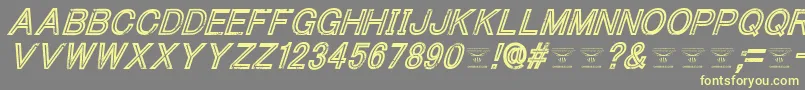 ThacoolkidzItalic Font – Yellow Fonts on Gray Background