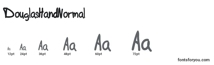 DouglasHandNormal Font Sizes