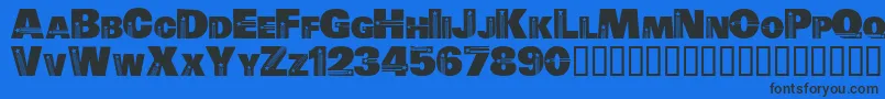 Electiontime Font – Black Fonts on Blue Background