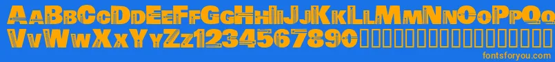 Electiontime Font – Orange Fonts on Blue Background