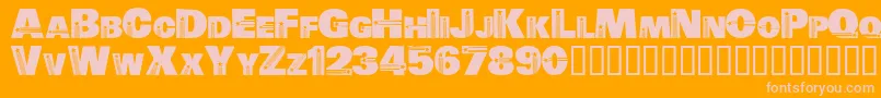 Шрифт Electiontime – розовые шрифты на оранжевом фоне