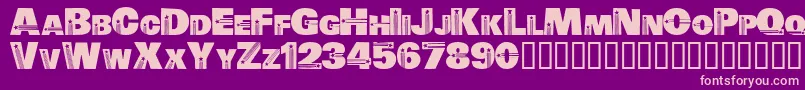 Electiontime Font – Pink Fonts on Purple Background