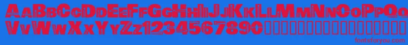 Electiontime Font – Red Fonts on Blue Background