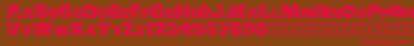 Electiontime Font – Red Fonts on Brown Background