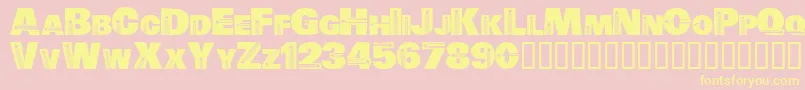 Electiontime Font – Yellow Fonts on Pink Background