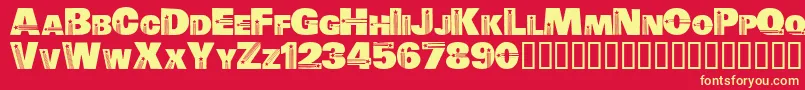 Electiontime Font – Yellow Fonts on Red Background