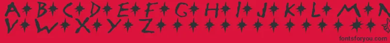 フォントArmageddon – 赤い背景に黒い文字