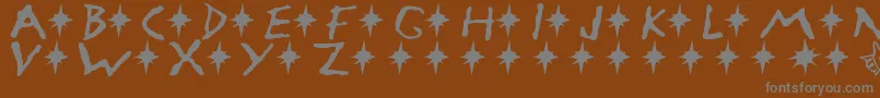 Шрифт Armageddon – серые шрифты на коричневом фоне